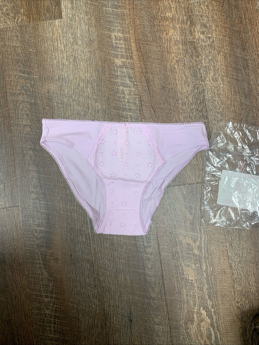 NWT Victoria's Secret Purple Color Eyelet cotton/modal Bikini panty,  M
